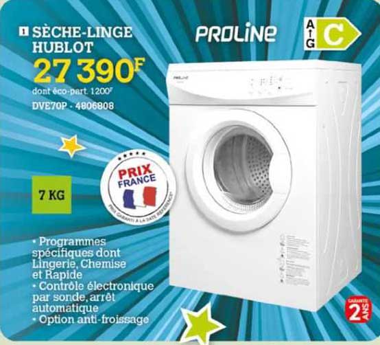 proline sèche-linge hublot