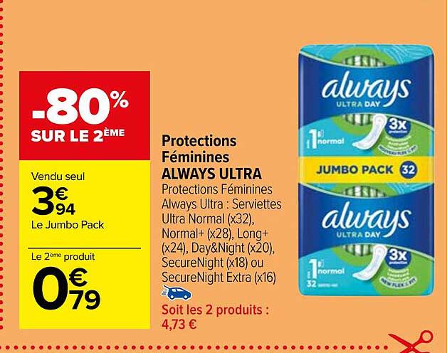 protections féminines always ultra