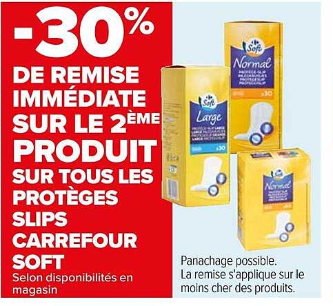 protèges slips carrefour soft