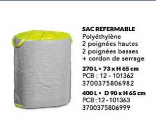 sac refermable