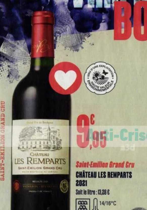 saint-émilion grand cru château les remparts 2021