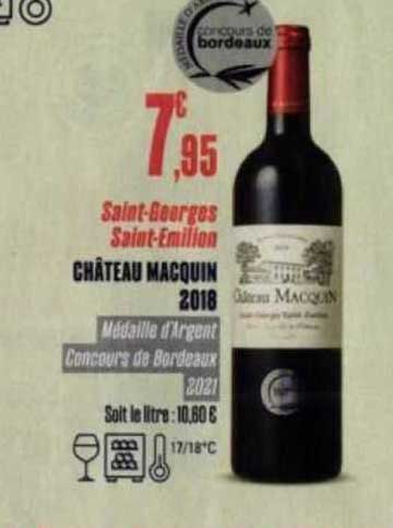 saint-georges saint-émilion château macquin 2018