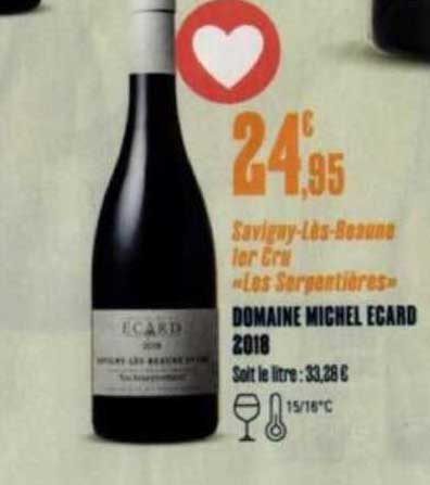 saviguy-lès-beauna 1er cru "les serpantières" domaine michel ecard 2018