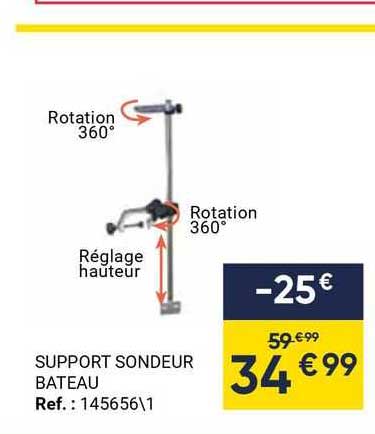 support sondeur bateau