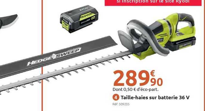 taille-haies sur batterie 36 v ryobi