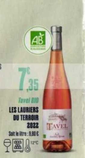 tavel bio les lauriers du terroir 2022