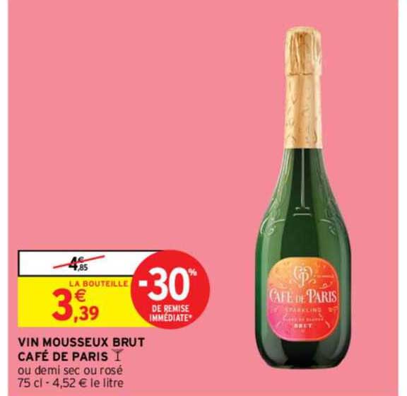 Vin Mousseux Brut Café De Paris