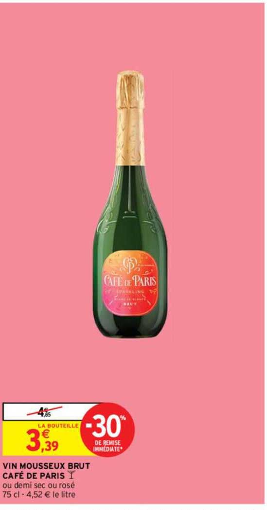 Vin Mousseux Brut Café De Paris