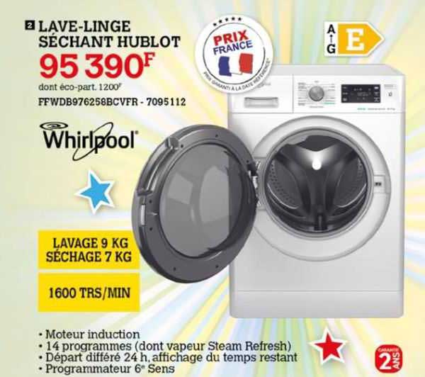 Whirlpool Lave-linge Séchant Hublot