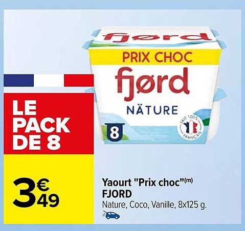 Yaourt "prix Choc" Fjord