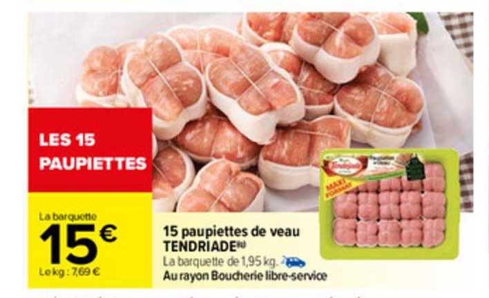 15 Paupiettes De Veau Tendriade