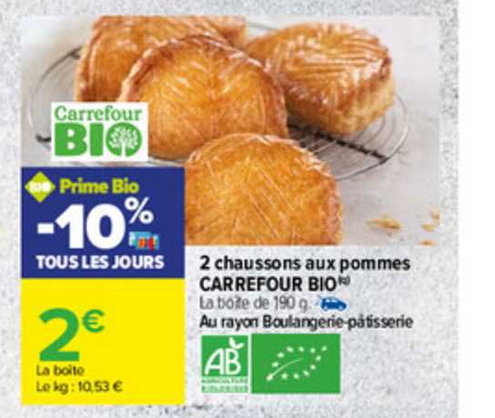2 Chaussons Aux Pommes Carrefour