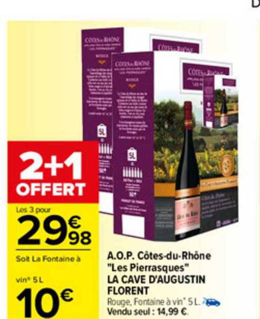 a.o.p. côtes-du-rhône "les pierrasques" la cave d'augustin florent
