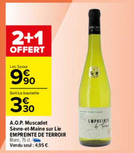 a.o.p. muscadet sèvre-et-maine sur lie empreinte de terroir