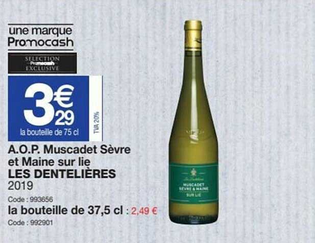 a.o.p. muscadet sèvre et maine sur lie les dentelières 2019