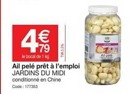 ail pelé prêt à l'emploi jardins du midi