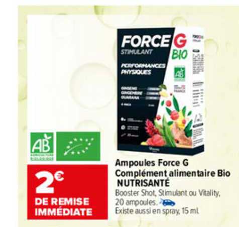 ampoules force g complément alimentaire bio nutrisanté