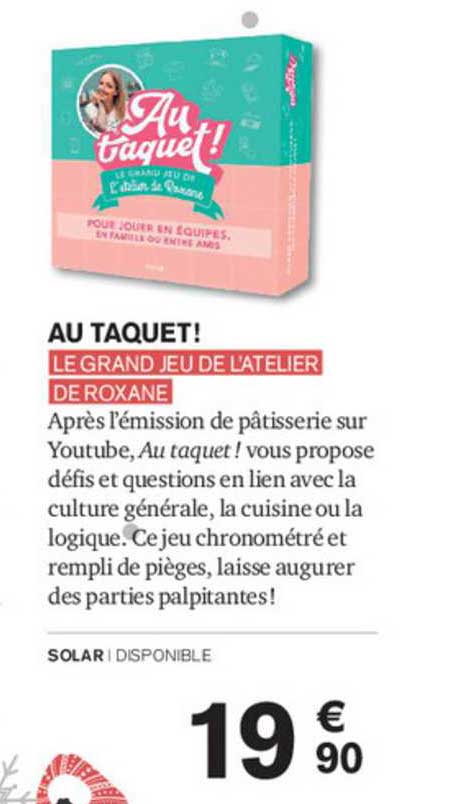 au taquet! le grand jeu de l'atelier de roxane