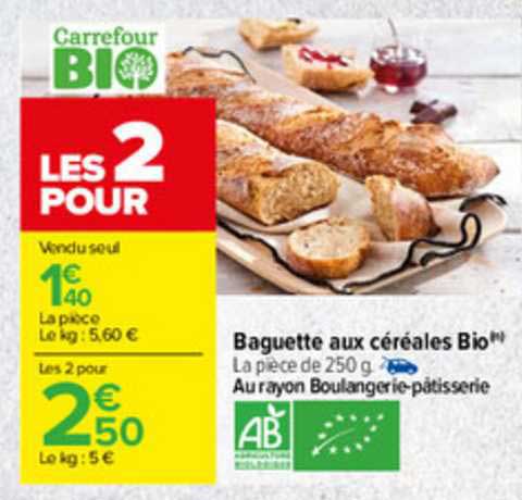 Baguette Aux Céréales Bio