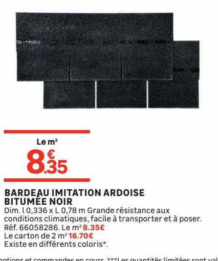 bardeau imitation ardoise bitumée noir