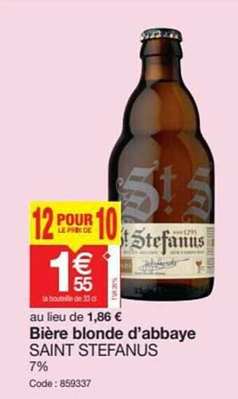 bière blonde d'abbaye saint stefanus