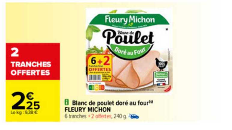 blanc de poulet doré au four fleury michon