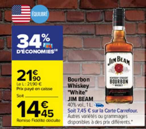 bourbon whiskey "white" jim beam