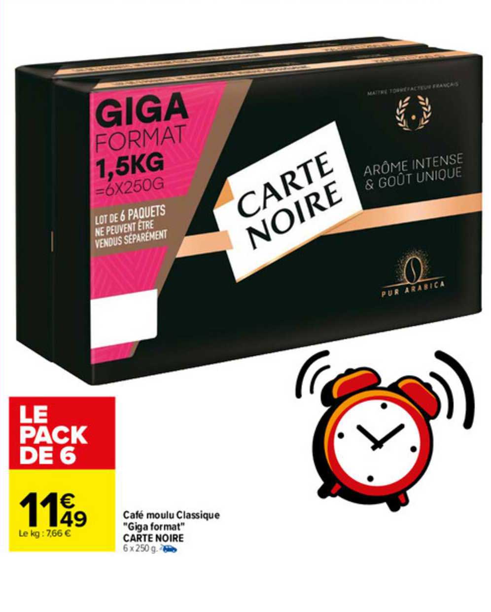 café moulu classique "giga format" carte noire