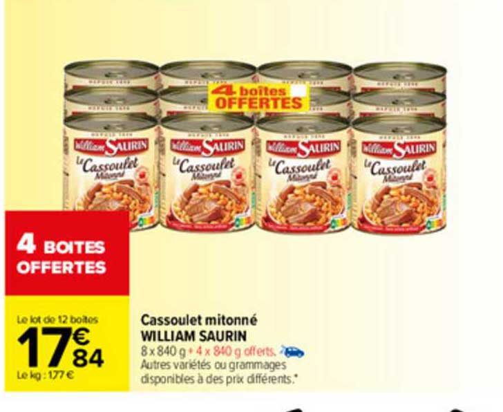 cassoulet mitonné william saurin