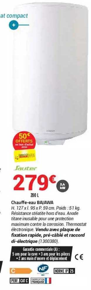 chauffe-eau bajawa sauter
