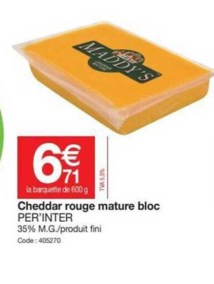 cheddar rouge mature bloc per'inter