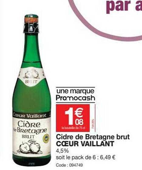 cidre de bretagne brut cœur vaillant