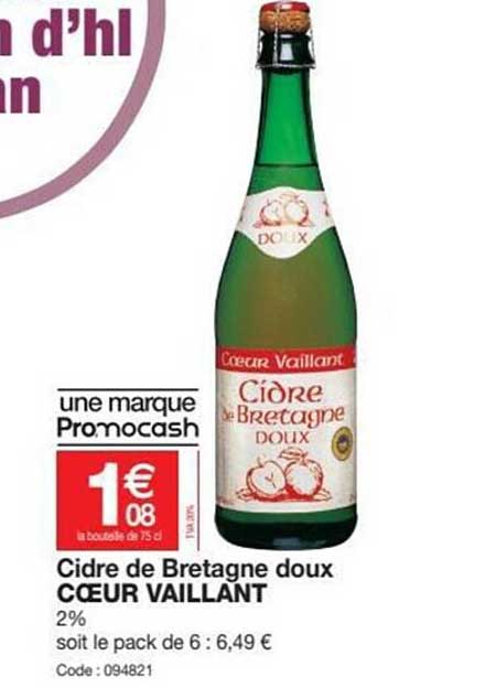 cidre de bretagne doux cœur vaillant