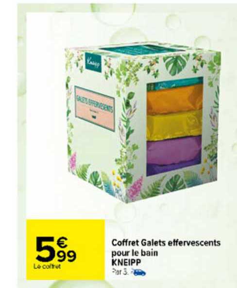 coffret galets effervescents pour le bain kneipp