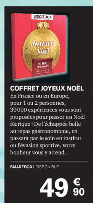 coffret joyeux noël smartbox