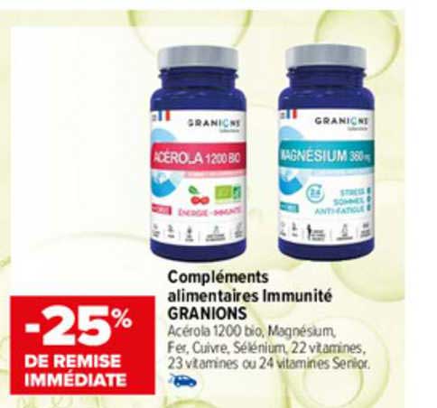 compléments alimentaires immunité granions