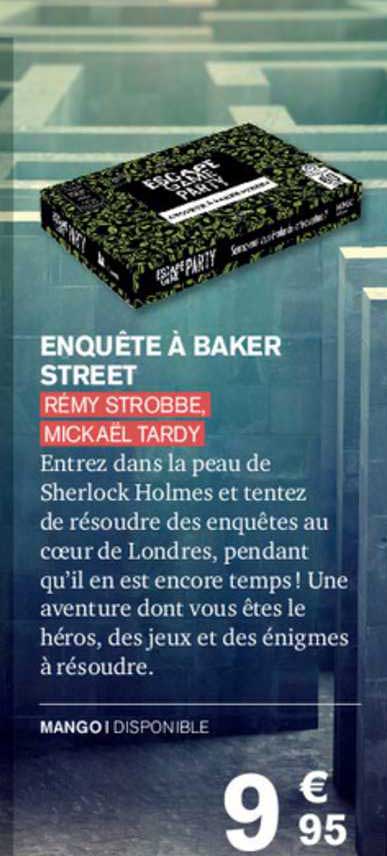 enquête à baker street - rémy strobbe, mickaël tardy