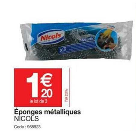 éponges métalliques nicols