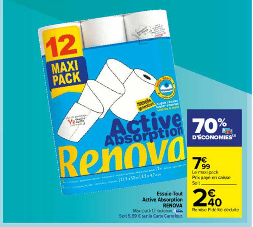 essuie-tout active absorption renova