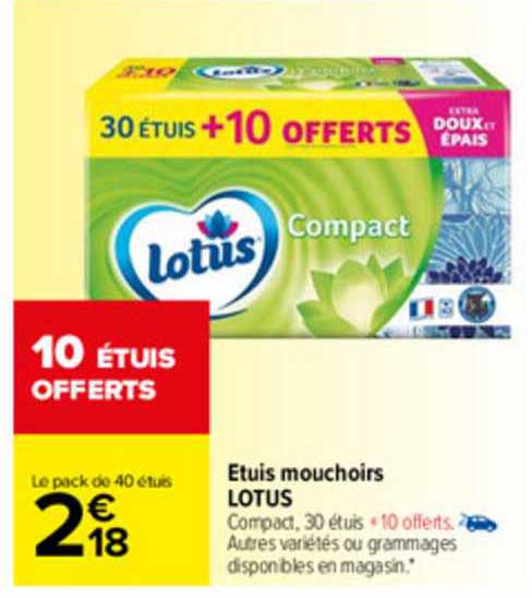 étuis Mouchoirs Lotus