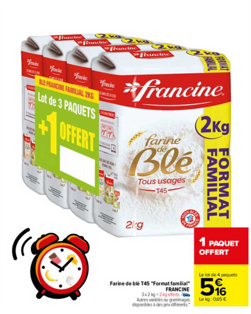 farine de blé t45 "format familial" francine