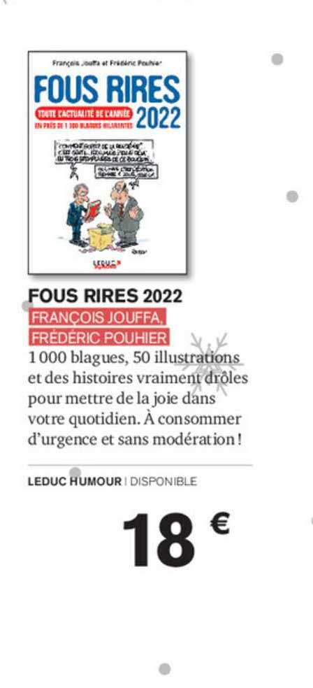 fous rires 2022 - françois jouffa, frédéric pouhier