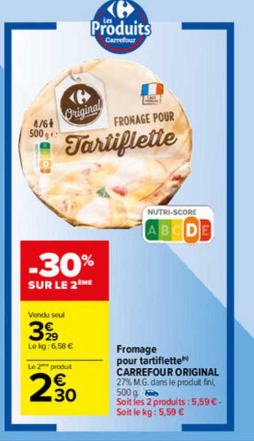 Fromage Pour Tartiflette Carrefour Original