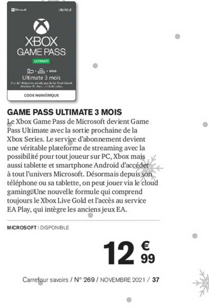 game pass ultimate 3 mois