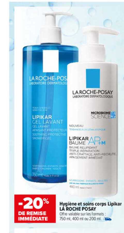 hygiène et soins corps lipikar la roche posay