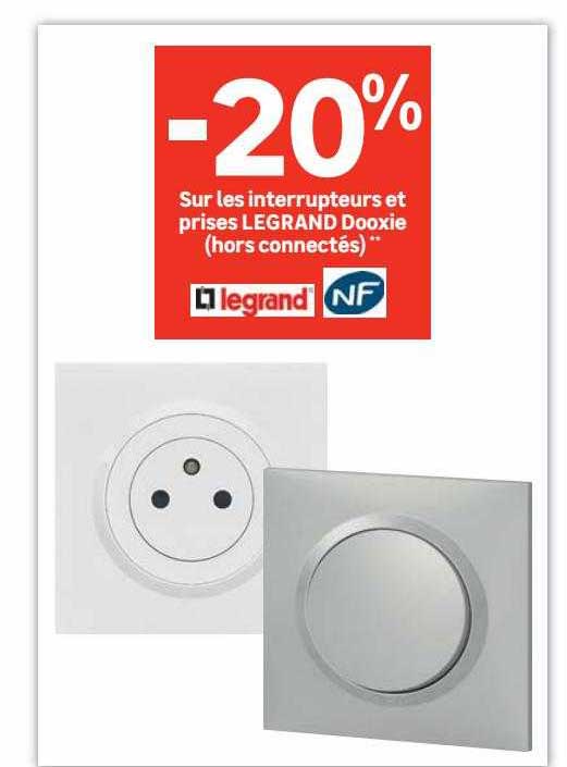 interrupteurs et prises legrand dooxie (hors connectés)