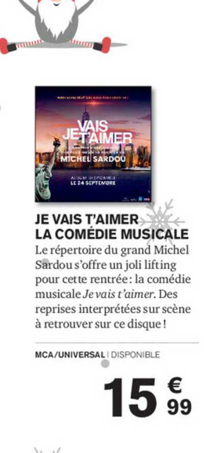 je vais t'aimer la comédie musicale