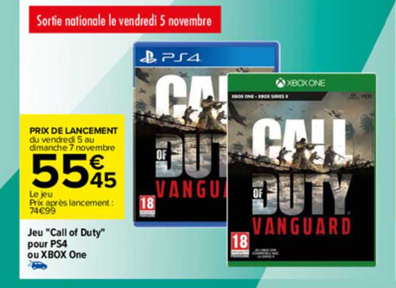 jeu "call of duty" pour ps4 ou xbox one