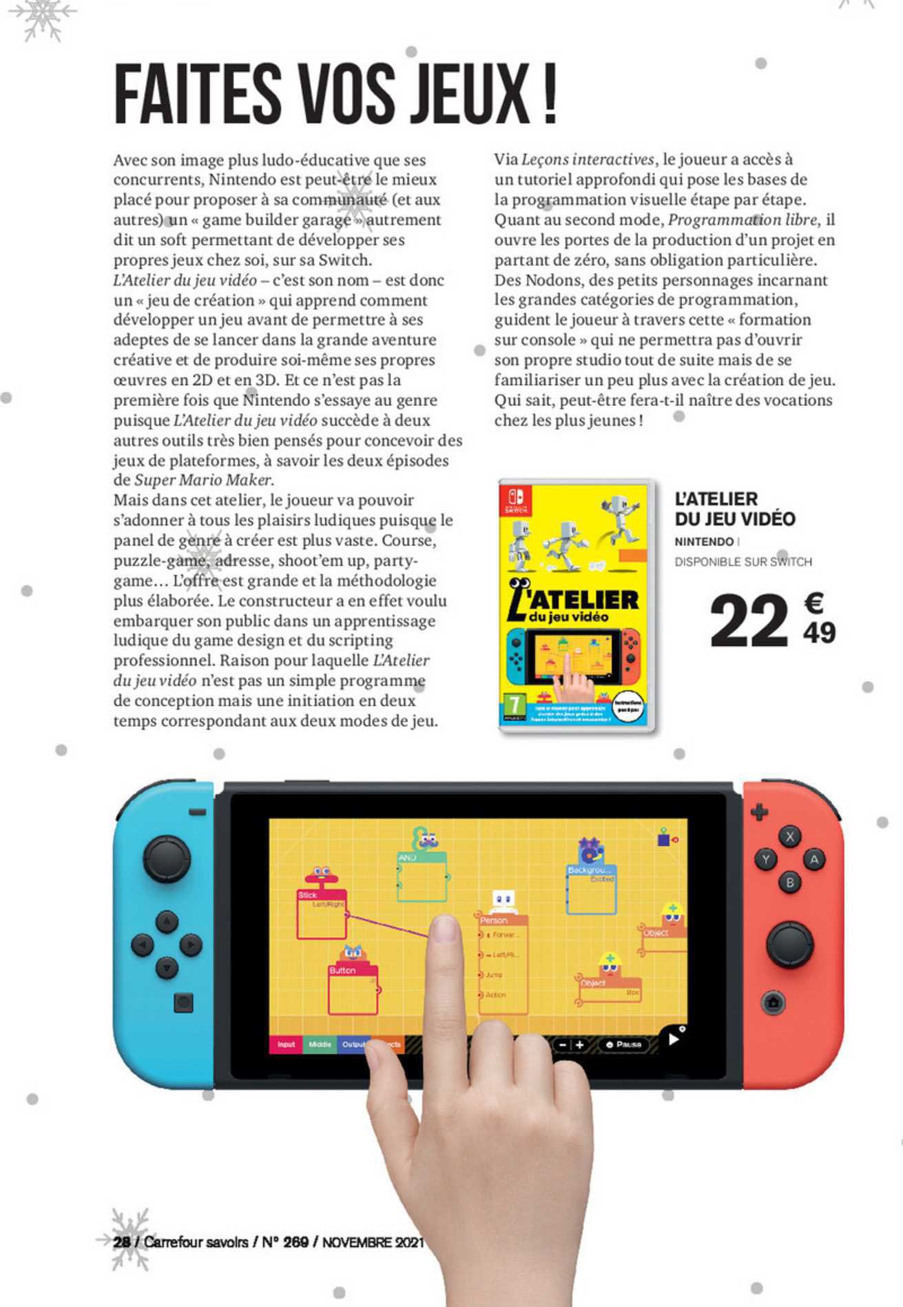 l'atelier du jeu vidéo