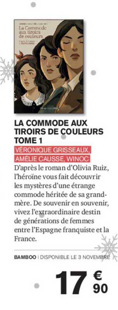 la commode aux tiroirs de couleurs tome 1 véronique grisseaux, amélie causse, winoc